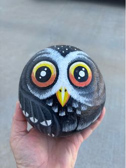 Owl Rocks custom original painted designs