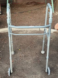 Folding Walker With Front Wheels
