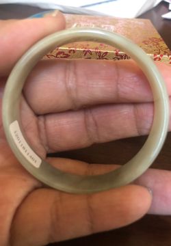 Organic small babe jade bangle size 6