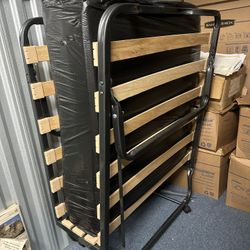 Portable Folding Twin Bed. Mattress And Frame.