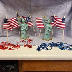 Fourth of July Statue of Liberty candle stick holders and decor