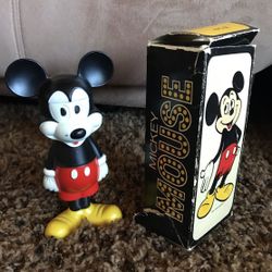 Mickey Mouse Bubble Bath Dispenser By Avon ~ Vintage 1969 
