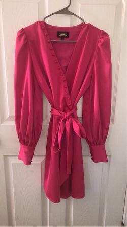Alexia Amdor Hot Pink long sleeve dress