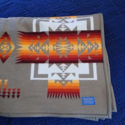 Vintage BEAVER STATE PENDLETON Chief Joseph BLANKET 80x64in