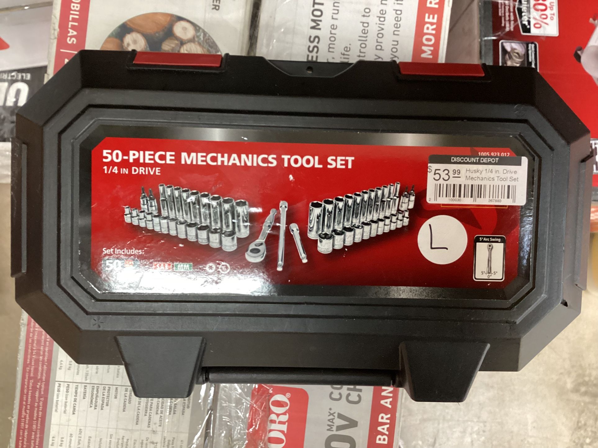 Husky 50-PIECE MECHANICS TOOL SET 1/4 in DRIVE (New)