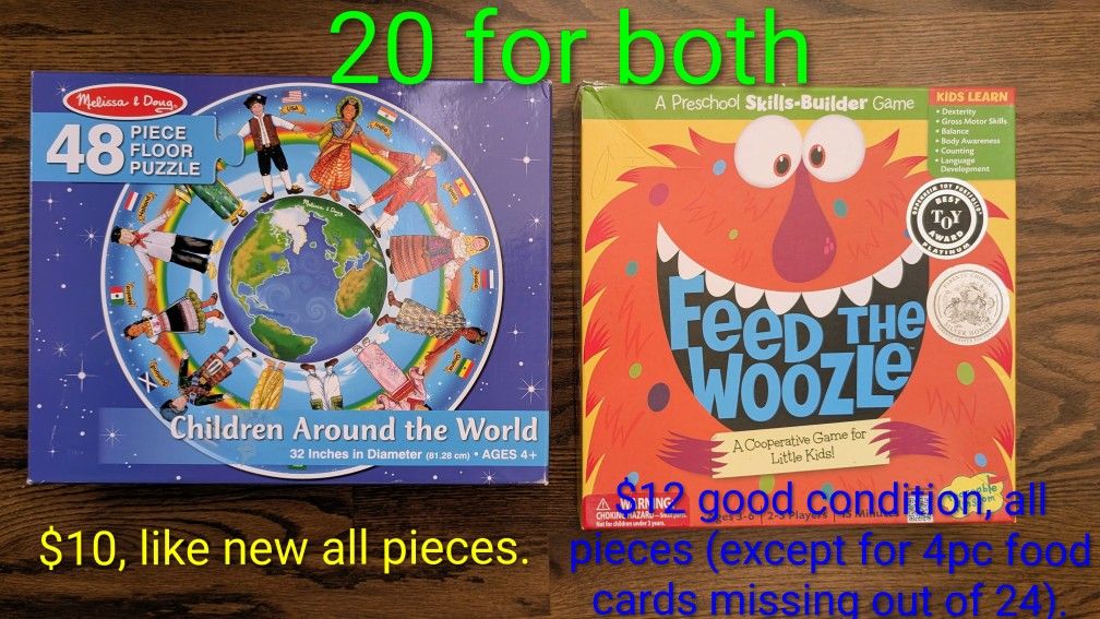 Floor Puzzle Plus Feed The Woozle Silly Game
