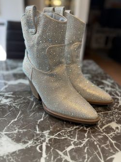 Rhinestone Short Boots