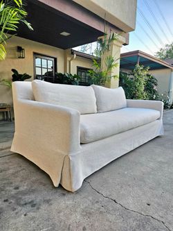 Restoration Hardware 7ft Slipcovered Sofa