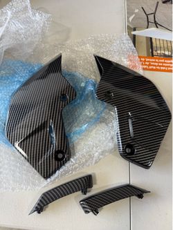 Front Caliper Left and Right Vent Hood Carbon Fiber texture Vent Hood FOR CF 675SR-R 675SRR 675SS Original Parts