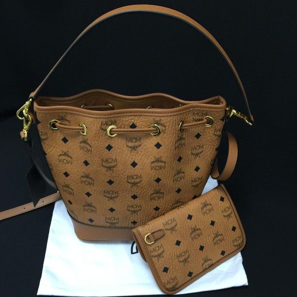 MCM Dessau Size Medium Drawstring Bag