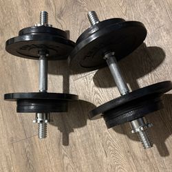 BRAND NEW Adjustable Dumbbells 46 lbs ( Total: 92 lbs)