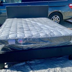 Queen Bed With Nice 10” Orthopedic Supreme Mattress Included 📍 