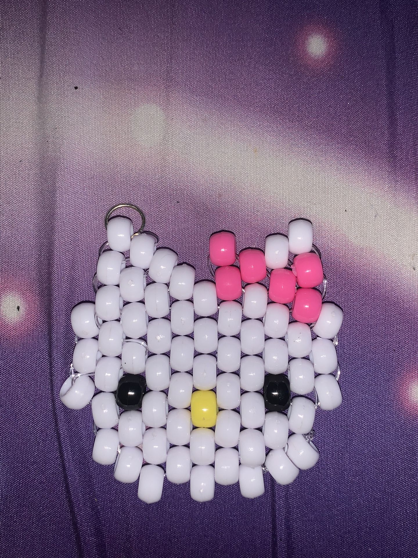Kandi Hello Kitty Keychain