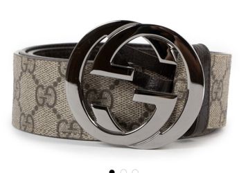 Gucci GG Supreme Interlocking G Buckle Belt 