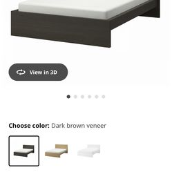 BLACK Queen size bed frame - IKEA MALM