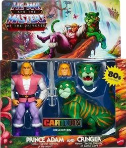 Masters Of The Universe Heman Filmation Prince Adam And Cringer 2pk