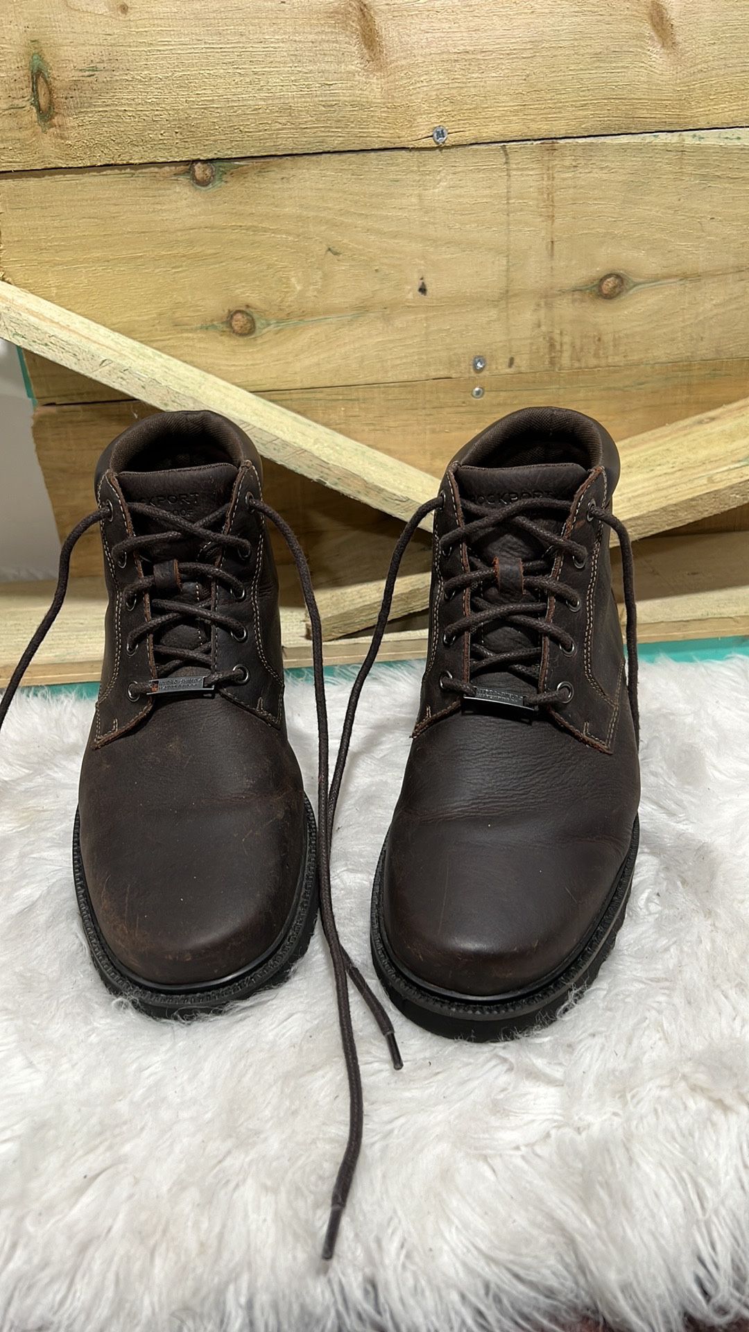 Rockport Northfield Waterproof Plain Toe Boot Chocolate Men's Sz 9.5 M - V75788 