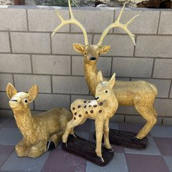 New Set Of Reindeers Made Out Of Cement Perfect Gift 🎁 