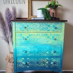 Bright Boho Refinished Dresser