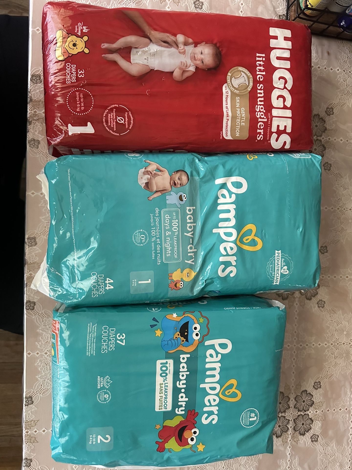 3 Packs Of Brand NEW Diapers
