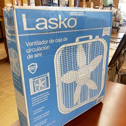 20" Classic Box Fan with Weather-Resistant Motor, 3 Speeds, 22.5" H, White, New in Box