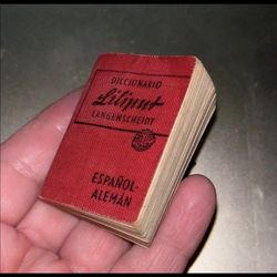 1954 VINTAGE DICTIONARY •DICCIONARIO LILLIPUT ESPAÑOL- ALEMAN•