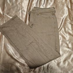khaki-colored Levi's 501 jeans
