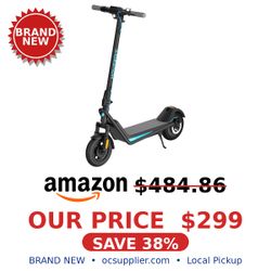 HOVERFLY Electric Scooter – 500W Motor, 25-Mile Range, 10" Solid Tires, Front Suspension, Brand New