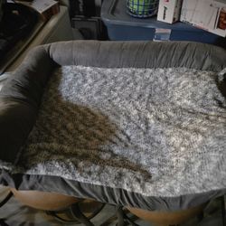 FurHaven Fox Fur & Suede Orthopedic Pet Bed (NIB)