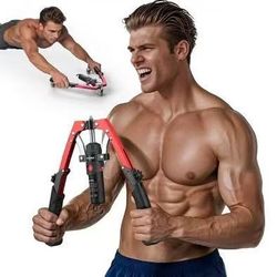 FLYBIRD Chest & Arm Twister with Flex Core Trainer - 15-Level Hydraulic Power Chest Press Machine (22-440lb) for Upper Body, Portable Resistance Our