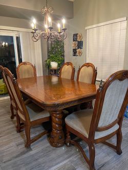 Solid wood dining table set