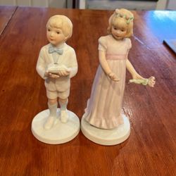 Flower Girl & Ring Bearer 1982  Ceramic Figures  