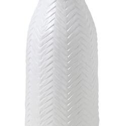 hjn Ceramic Vase for Home Decor White Vase for Flowers, Morden Table Vase, Boho Vase for Decor Accents/Living Room/Bookshelf/Mantel- White Texture(Med