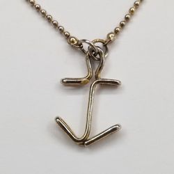 Pendant,  Anchor On Ball Link Chain 
