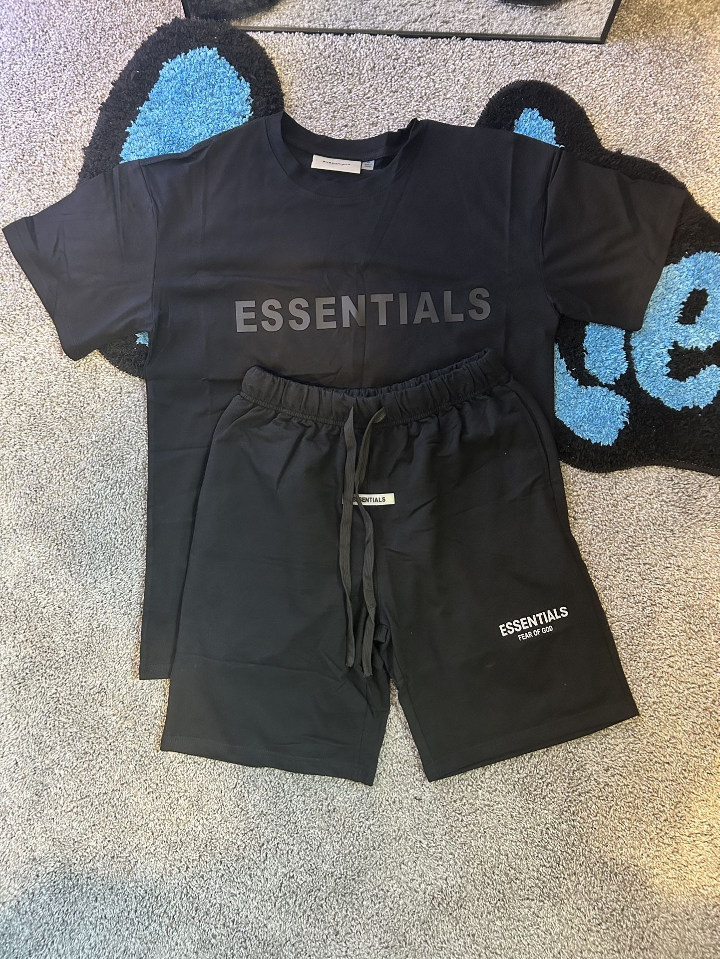 Essential Fear Of God Shorts Size S Plain Essential Shirt Black/Blk