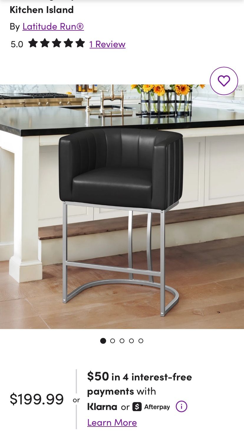 NEW 4 Black Bar Stools