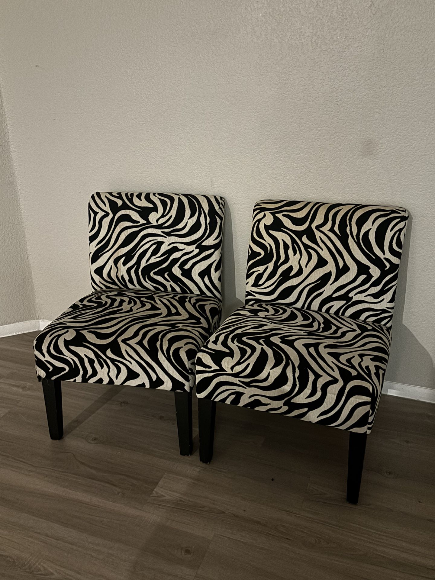 Zebra Print Accent Chairs