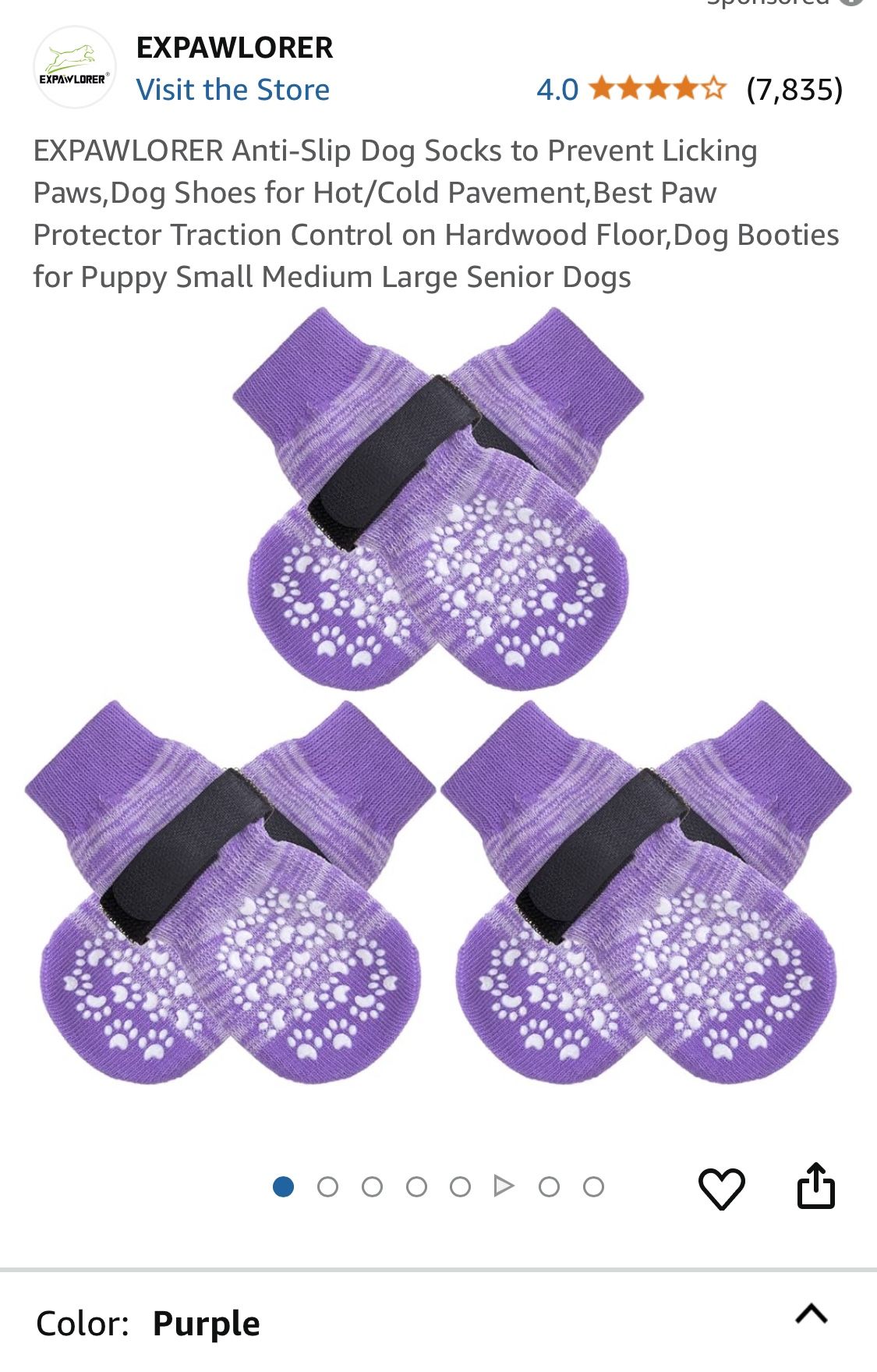 EXPAWLORER Anti-Slip Dog Socks to Prevent Licking Paws,Dog Shoes for Hot/Cold Pavement
