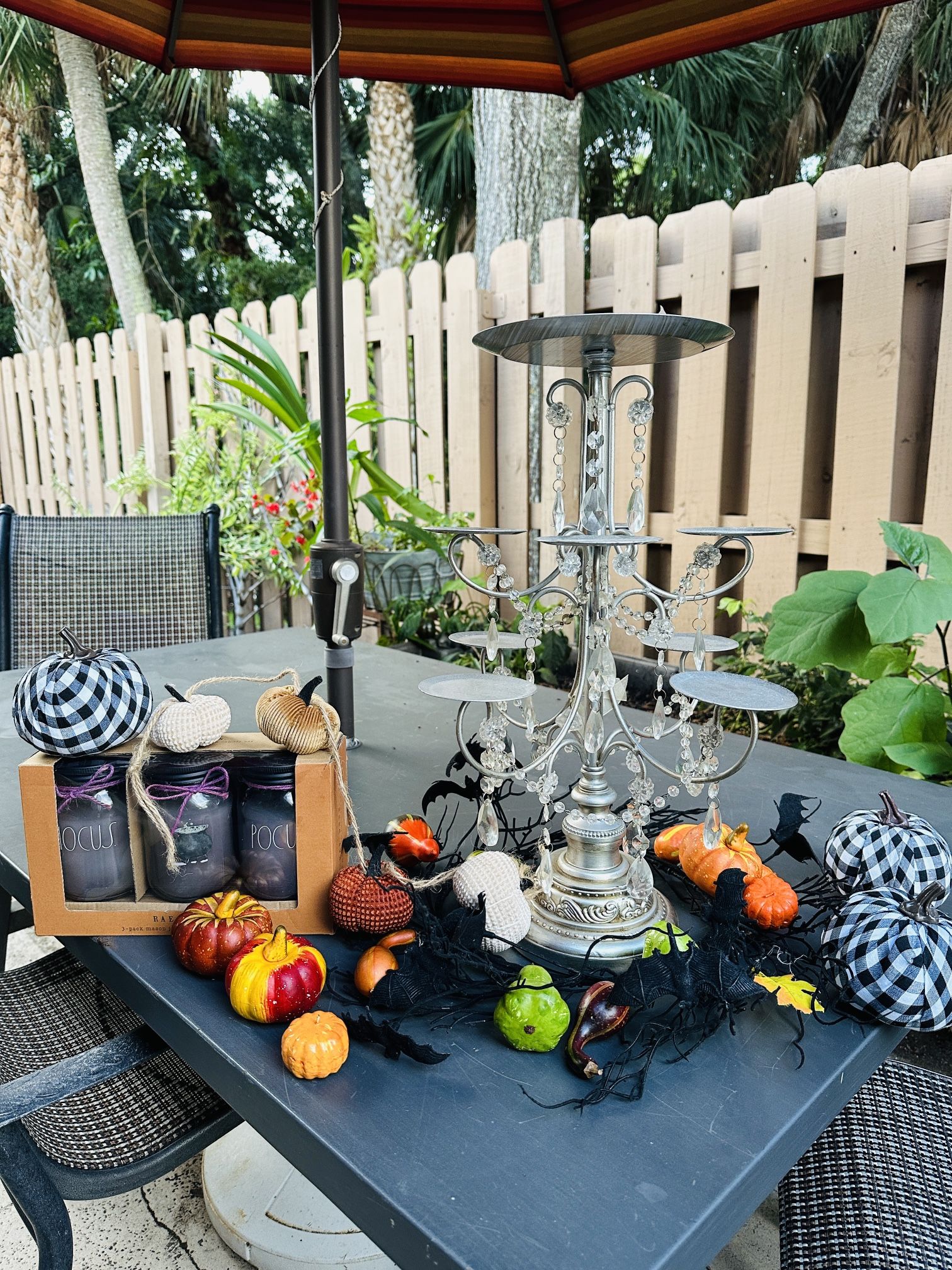 Halloween Cupcake Holder And Rae Dunn Battery Candles Jars