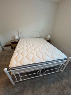Queen Bed Frame & Mattress