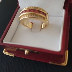 Gold Deep Plated Diamond Ring Jewelry 