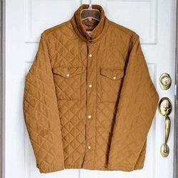 Old Navy mens size XL extra large water-resistant quilted bourbon rich orange color warm barn jacket