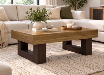 Rustic Brown Rectangle Coffee Table