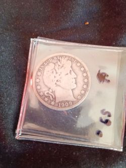 1909 s silverBarber half dollar