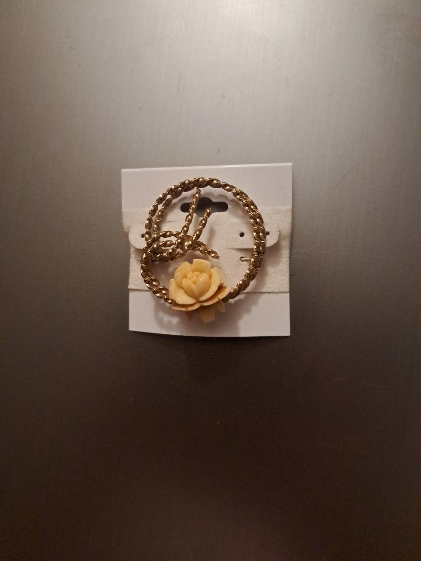 Rose In A Circle Pin