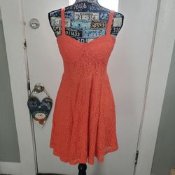 JESSICA SIMPSON CORAL LACE FIT & FLARE SKATER DRESS!