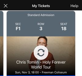 Chris Tomlin Floor Seats 