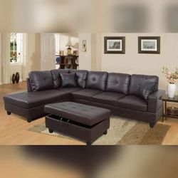 Brand New 2pc Sectional With FREE Ottoman Ready For Delivery 🚚 