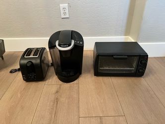 3 Small Kitchen Appliances-Keurig Coffee Maker, Toaster Oven & Toaster