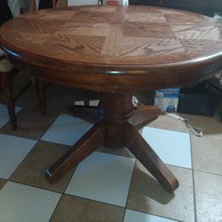 Round Wood Table